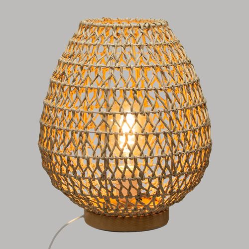 Lampe à Poser En Métal Et Papier H 35.5 Cm