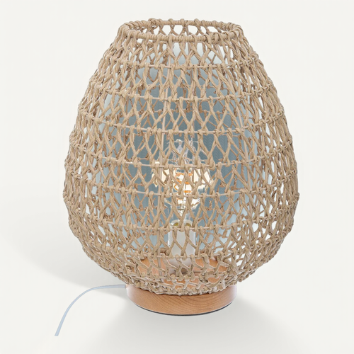 Lampe à Poser En Métal Et Papier H 35.5 Cm