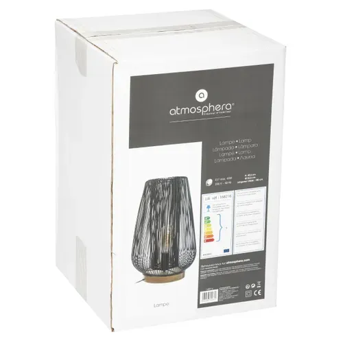 Lampe à poser H. 40,5 cm NODA Noire vue détaillée