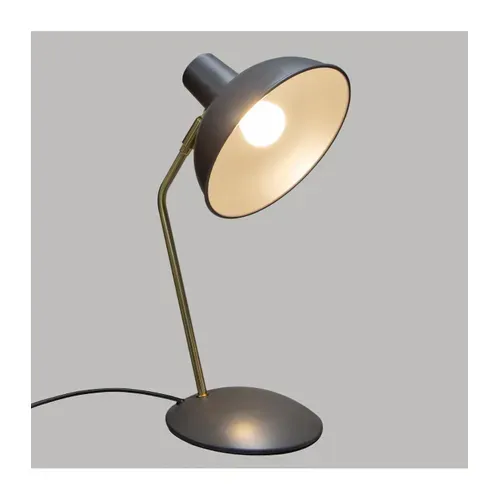 Lampe De Bureau En Métal Gris H 38 Cm