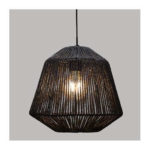 Luminaire Suspension Corde D 29 Cm Noir