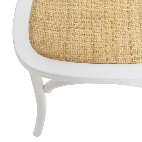 Chaise Bistrot Design D'antan En Bois Isak - Blanc