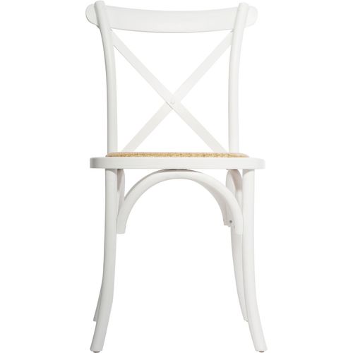 Chaise Bistrot Design D'antan En Bois Isak - Blanc