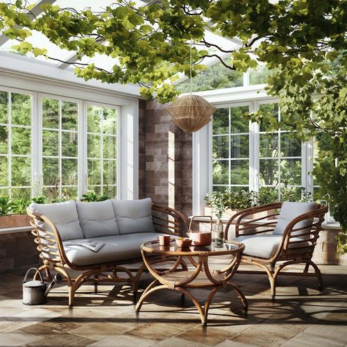 Canapé 2 Places En Rotin Farah Atmosphera