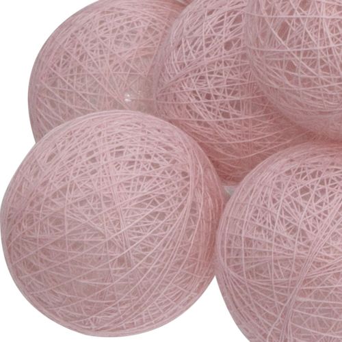Guirlande Sur Secteur LED 20 Boules - Rose Clair