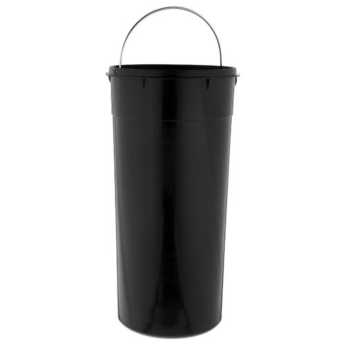 Poubelle 30 Litres En Métal Blanc Et Couvercle En Bambou