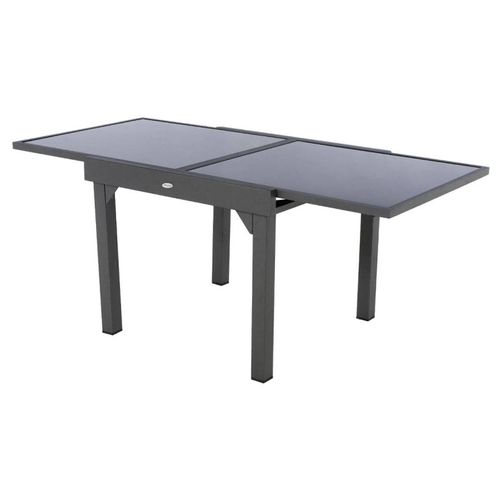 Table extensible 8 personnes PIAZZA Graphite vue détaillée