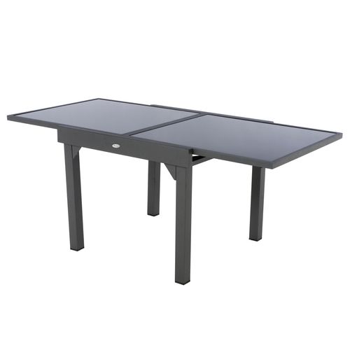 Table extensible 8 personnes PIAZZA Graphite