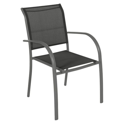 Fauteuil PIAZZA Anthracite vue 3/4