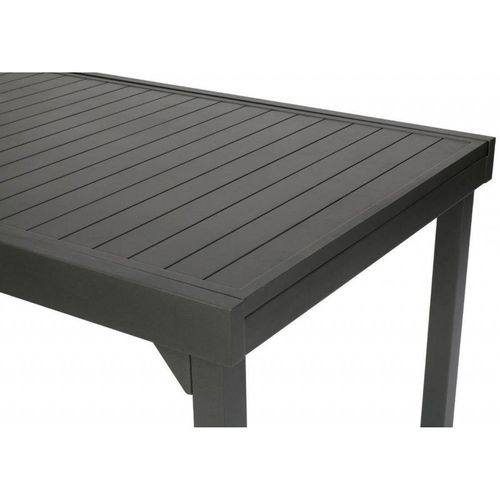 Table Rectangulaire Extensible Piazza 12 P. Graphite Hespéride