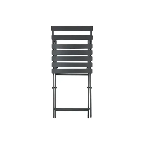 Chaise pliante de jardin GREENSBORO Graphite vue d'ambiance 1