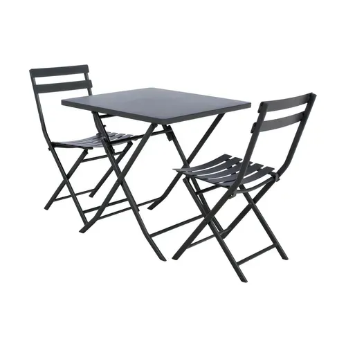 Table carré 2 personnes GREENSBORO Graphite vue accessoires