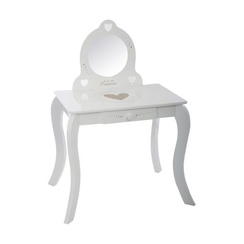 Coiffeuse Enfant Avec Tabouret En Bois