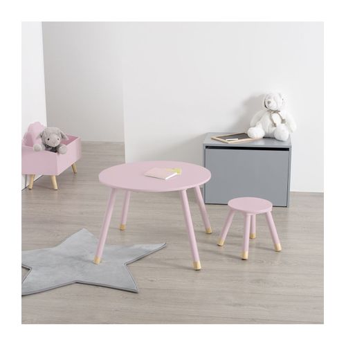 Table Pour Enfant En Bois Rose D 60 Cm