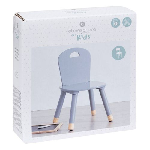 Chaise Pour Enfant En Bois Gris H 50 Cm