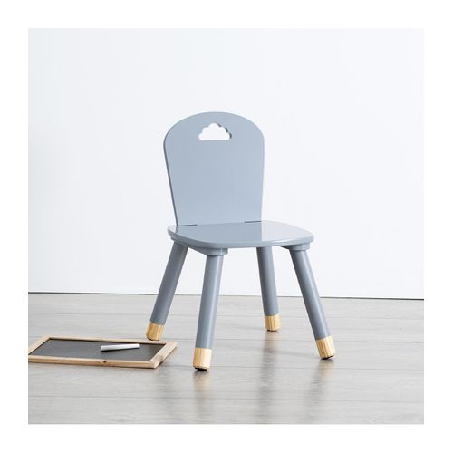 Chaise Pour Enfant En Bois Gris H 50 Cm