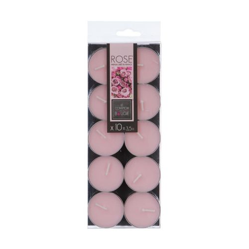 Lot De 10 Bougies Parfumées Rose