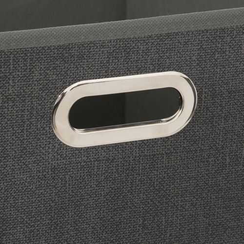 Boîte De Rangement Gris Foncé Chiné 31 X 31 Cm