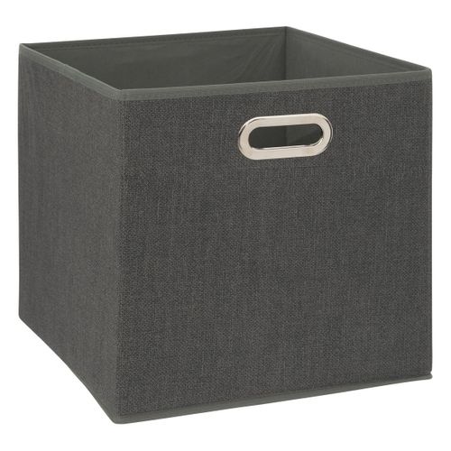 Boîte De Rangement Gris Foncé Chiné 31 X 31 Cm