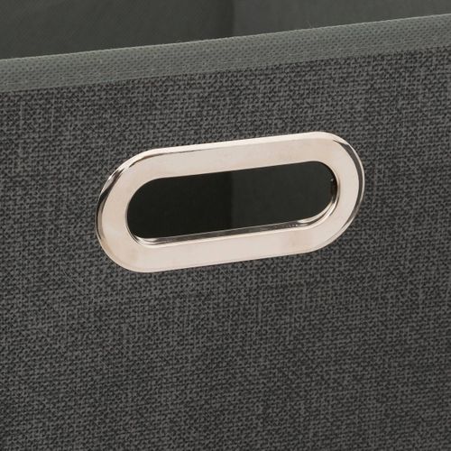 Boîte De Rangement Gris Foncé Chiné 31 X 31 Cm