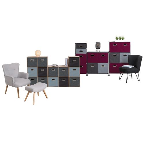 Etagère En Métal Mix N' Modul - H. 104,5 - Noir
