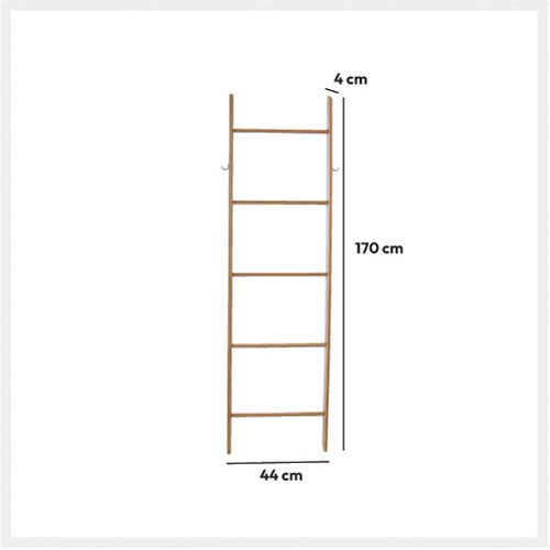 Echelle Porte Serviette - 5 Niveaux - Bambou