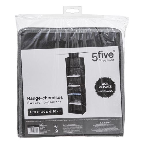 Range Chemise 6 Cases - Noir