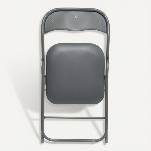 Chaise pliante IVAN Gris vue de face