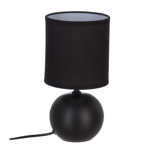 Lampe En Céramique Pied Boule Noir Mat