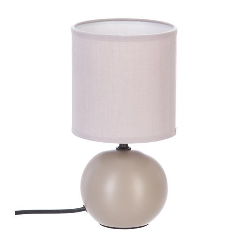 Lampe En Céramique Pied Boule Taupe Mat