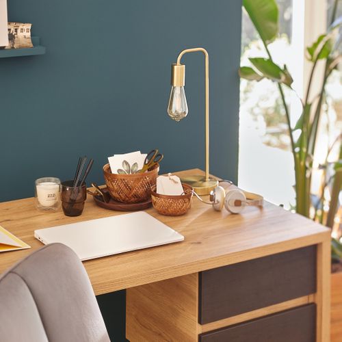 Lampe à Poser En Métal Doré H 45.5 Cm