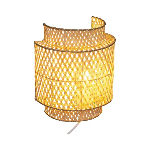 Applique Murale En Bambou Naturel H 28 Cm