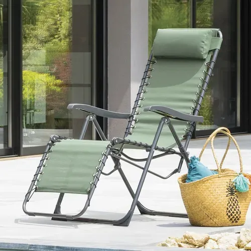 Fauteuil relax SILOS Vert olive vue d'ambiance 1