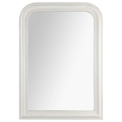 Miroir arrondi 103x74 cm ADELE Blanc vue de face