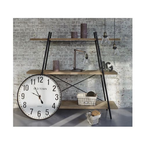 Atmosphera - Alak Lamp - Metal - Wood And Glass H59 Cm