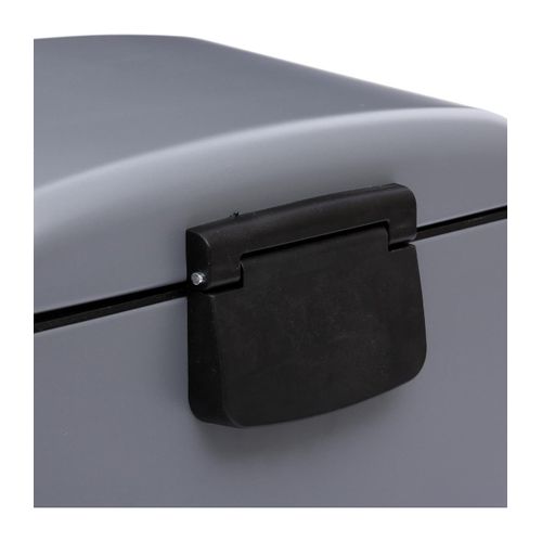 Poubelle 30 Litres En Métal Anthracite Ouverture à Pédale