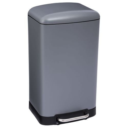 Poubelle 30 Litres En Métal Anthracite Ouverture à Pédale
