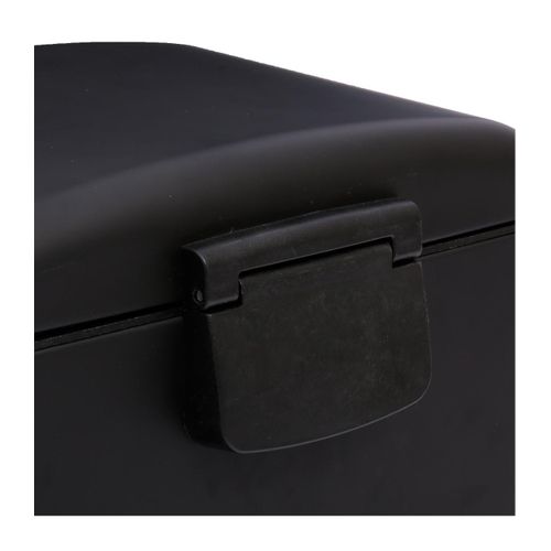 Poubelle 30 Litres  En Métal Noir Ouverture à Pédale
