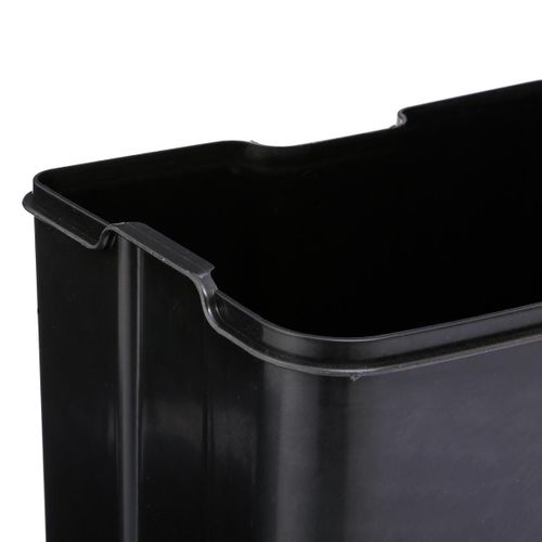 Poubelle 30 Litres  En Métal Noir Ouverture à Pédale