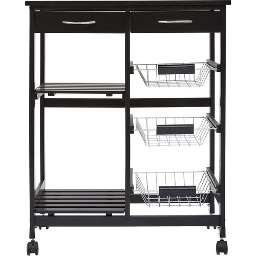 Desserte De Cuisine "Gustaf" 81 cm Noir