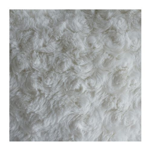 Coussin Coeur Bouclette Ivoire