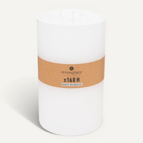 Bougie Ronde D. 14 Cm Olia Blanc