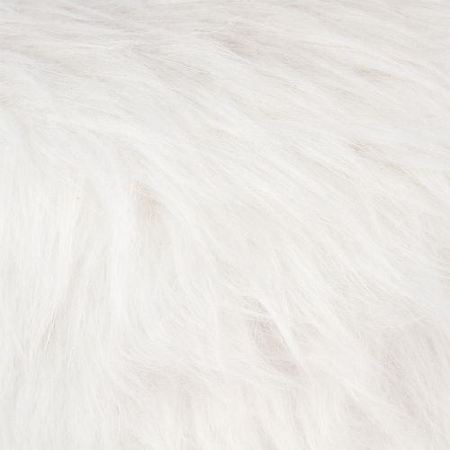Tabouret Blanc Effet Fourrure - Instinct Naturel