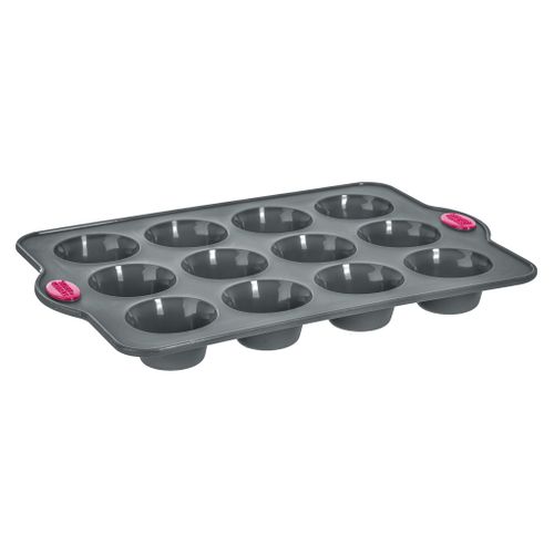 Moule 12 muffins SILITOP Gris vue 3/4