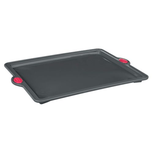 Plaque 38x28,5cm "silitop" Silicone Noir Et Rouge