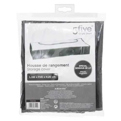 Housse de rangement sous lit DRESSY Noir vue d'ambiance 1