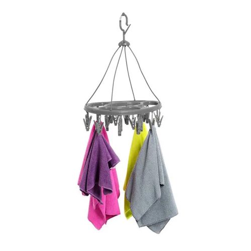 Séchoir à Linge "24 Pinces" 44cm Gris