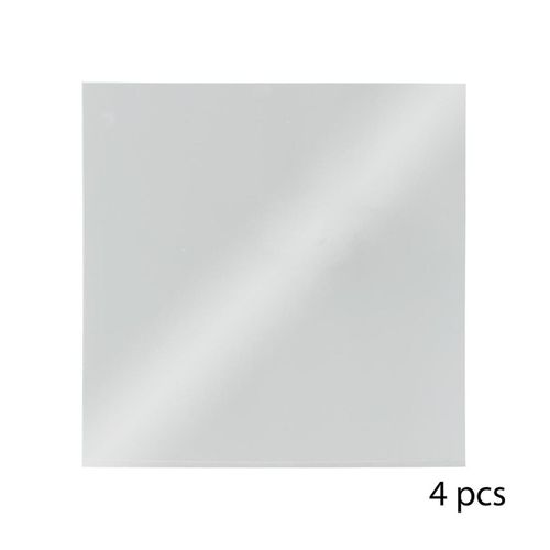 Lot De 4 Miroirs Adhésifs Carrés En Verre 20 X 20 Cm