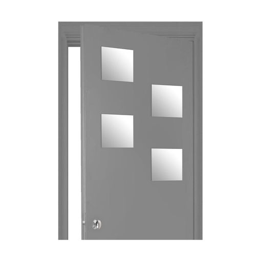 Lot De 4 Miroirs Adhésifs Carrés En Verre 20 X 20 Cm