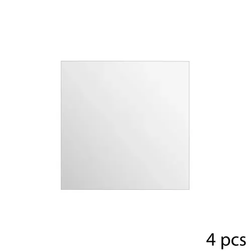 Lot De 4 Miroirs Adhésifs Carrés En Verre 20 X 20 Cm